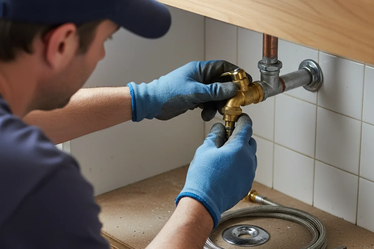 Shutoff valve and fitting work during Emergency Plumbing in Keystone